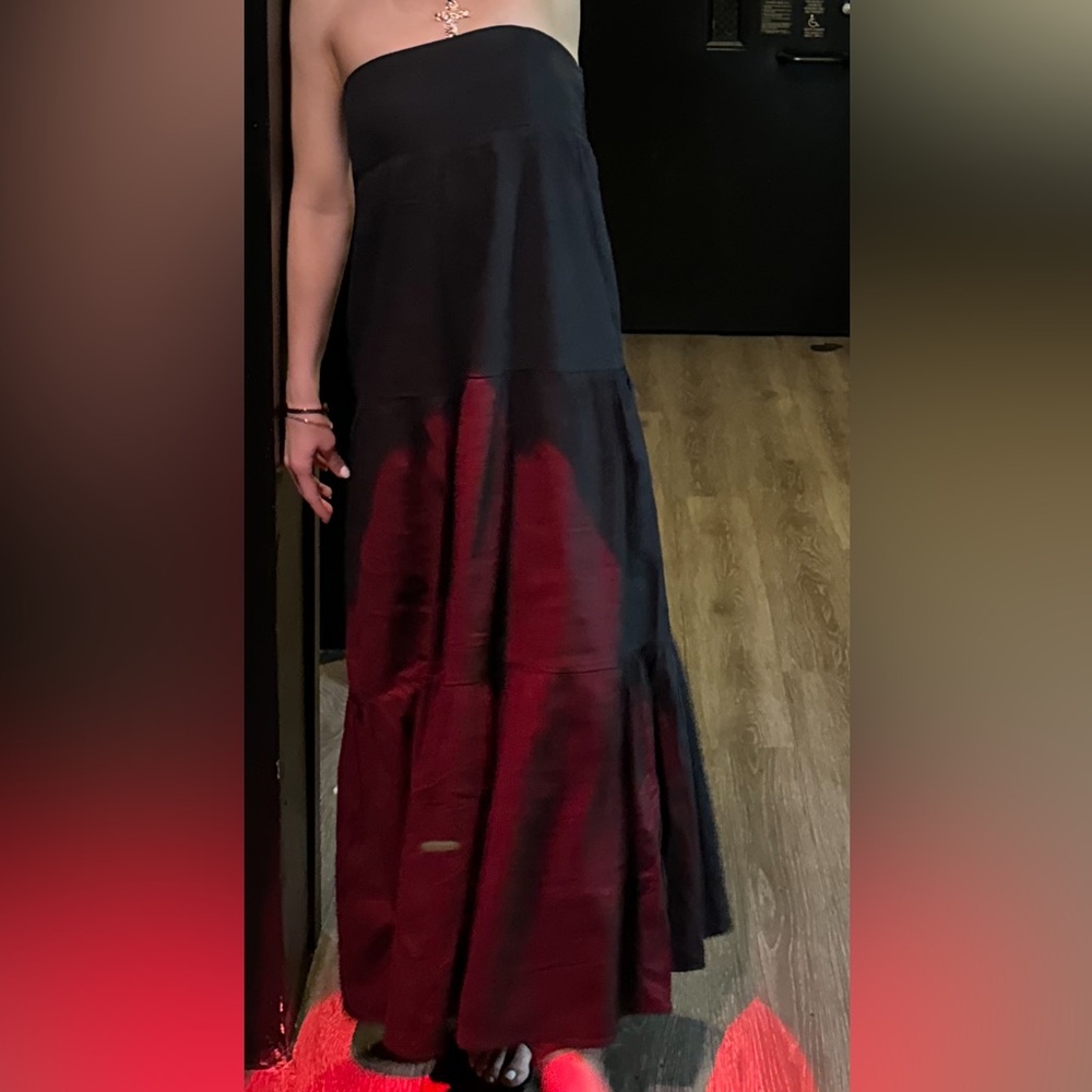 Princess Polly Black Strapless Maxi dress. Size 4.